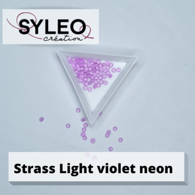 SYLEO Nicht-Hotfix-Strasssteine in hellem Neonlila. Farbe: Größe SS16 – 144, helle Neonlila-Strasssteine