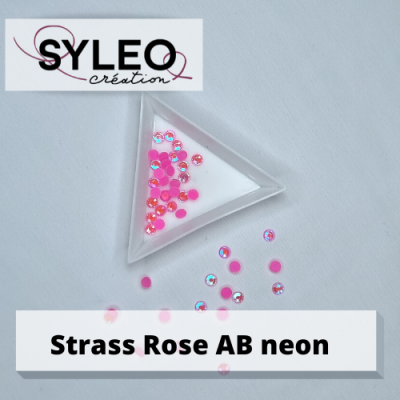SYLEO Nicht-Hotfix-Trassfarbe Rose AB Neon: Größe SS20 - 144 RoseAB-Strasssteine