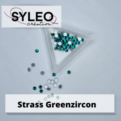 Nicht-Hotfix-Strasssteine von SYLEO in der Farbe Grünzirkon