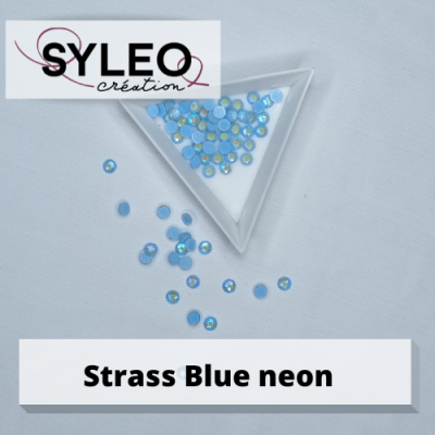 SYLEO Nicht-Hotfix-Trass-Blueneon-AB-Neonfarbe: Größe SS20 – 144 BlueneonAB-Strasssteine