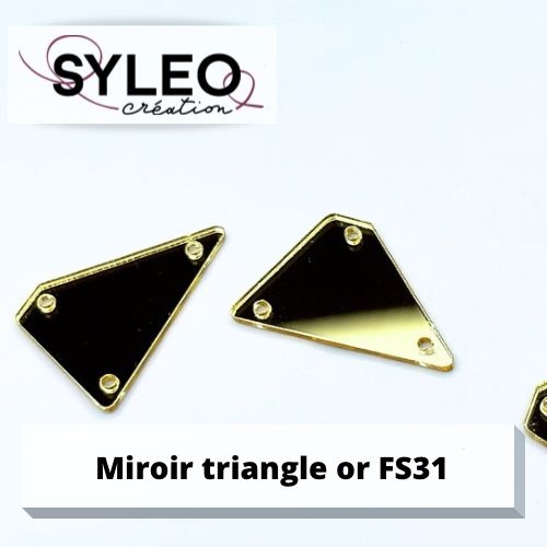 Miroir à coudre forme triangle FS31 argent ou doré
