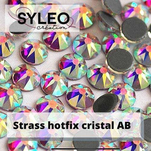 SYLEO Hotfix-Strasssteine Kristallfarbe AB: Größe SS20 - 480 Strasssteine