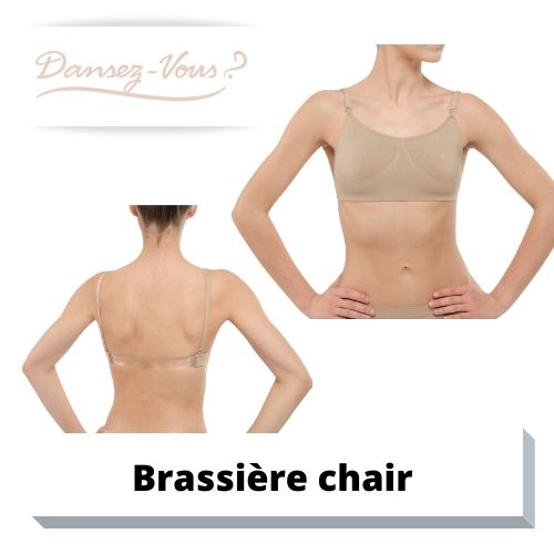 Flesh-colored lined bra with removable foam cups