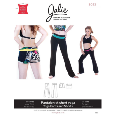 Pattern Jalie pants and yoga shorts3022