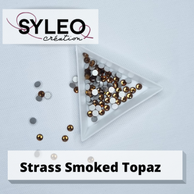 Nicht-Hotfix-Strasssteine von SYLEO in der Farbe Smoked Topaz
