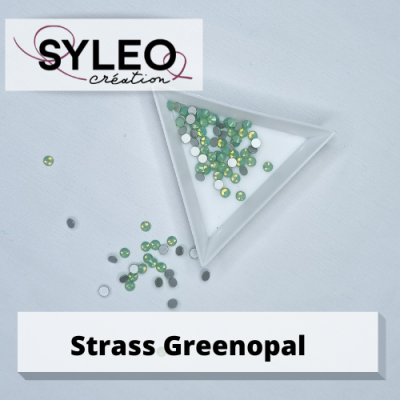 SYLEO Nicht-Hotfix-Strasssteine in grünopaler Farbe: Größe SS20 - 144 grünopaler Strasssteine