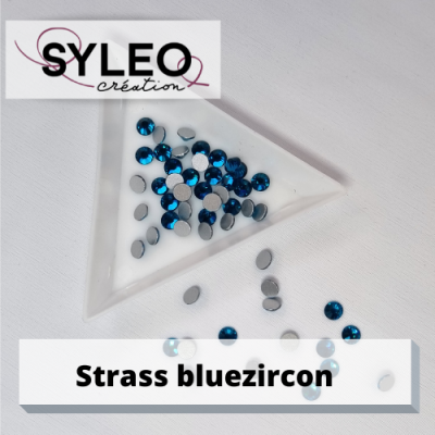 SYLEO Nicht-Hotfix-Strasssteine in Blauzirkon, Farbe: Größe SS20 – 480 Blauzirkon-Strasssteine