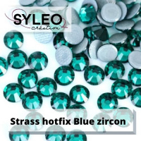 strass en cristal hotfix blue zircon