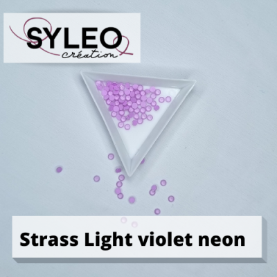 SYLEO non hotfix rhinestones light neon purple color: Size ss16 - 144 light neon purple rhinestones