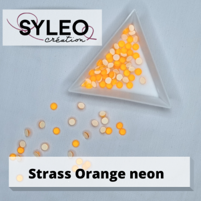 Strass SYLEO non hotfix coloris orange fluo neon