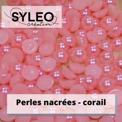 Half pearls size 5 mm pearly coral