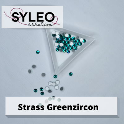 Strass SYLEO non hotfix coloris greenzircon