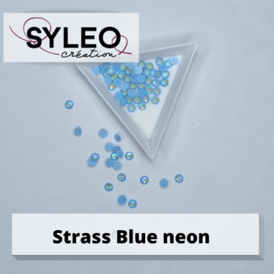 SYLEO non hotfix trass blueneon AB neon color: Size ss20 - 144 BlueneonAB rhinestones