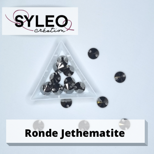 Pierre à coudre ronde jethematite