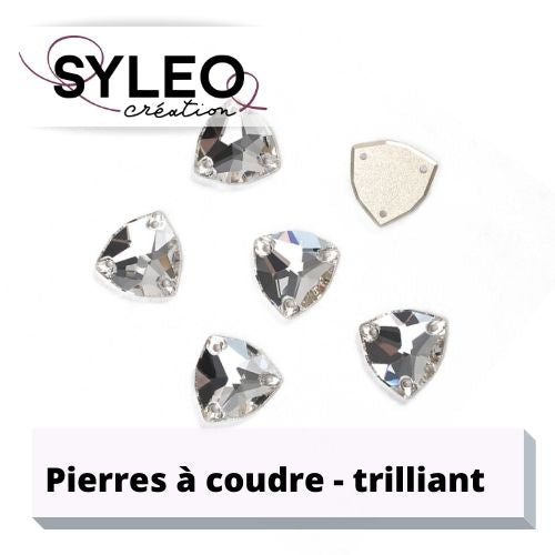 Pierre à coudre trilliant en cristal taille 22mm