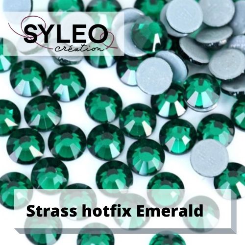 Strass SYLEO hotfix coloris emeraude