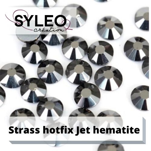 Strass SYLEO hotfix coloris jet hématite