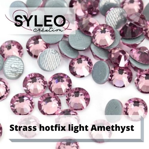 SYLEO Hotfix-Strasssteine ​​Kristallfarbe AB: Größe SS20 - 480 Strasssteine