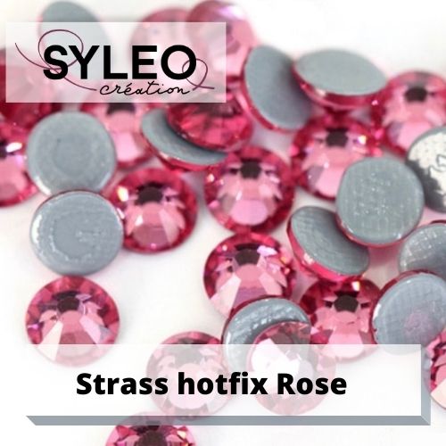 Strass SYLEO hotfix coloris rose