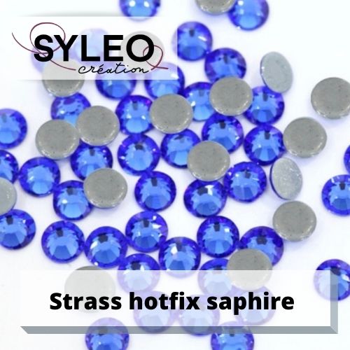 Strass SYLEO hotfix coloris saphire