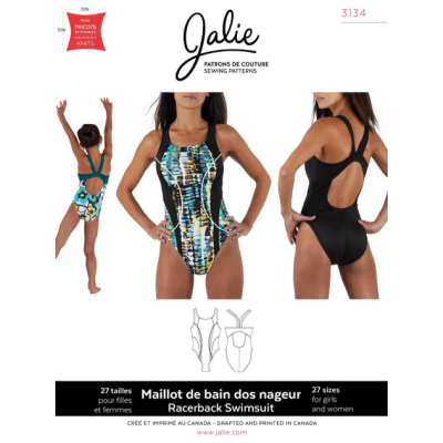 Jalie Racerback-Badeanzug, Muster 3134