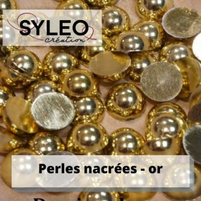 Demi perles taille 8 mm or