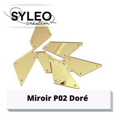 Miroir à coudre forme P02 doré