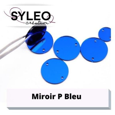 Blue round sewing mirror