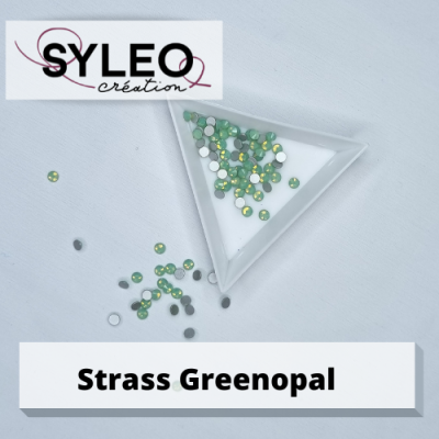 Strass SYLEO non hotfix coloris greenopal